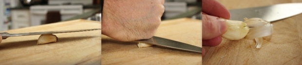 How to Peel Garlic Using the Side of a Chef's Knife