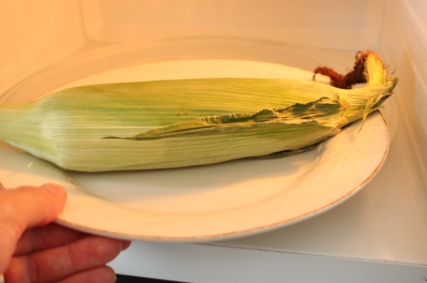 How to Cook Corn on the Cob in the Microwave: Step #1